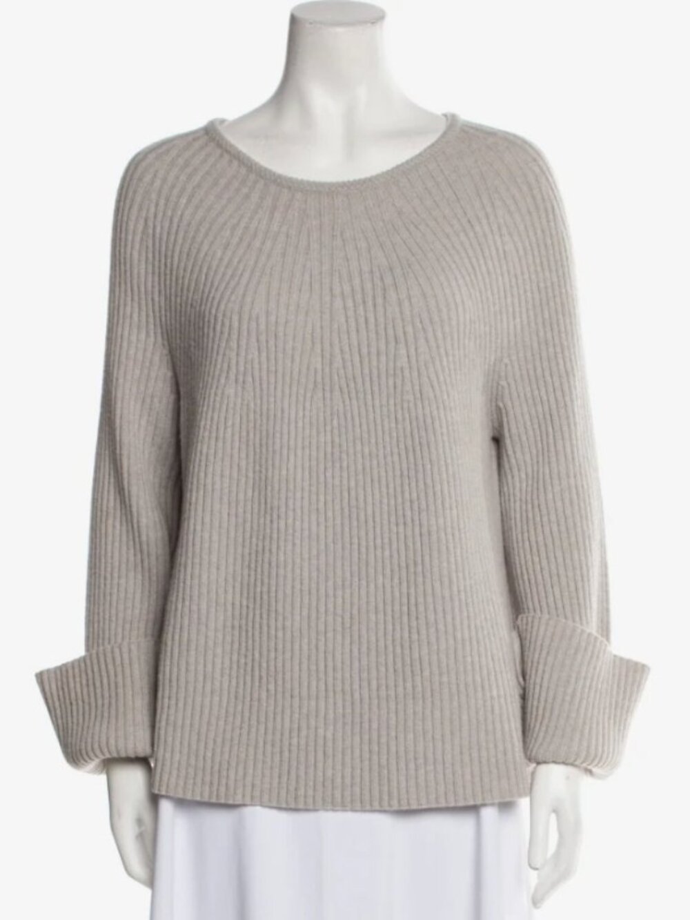 Helmut Lang Cashmere/wool Bell Sleeve Sweater. Sz M. Grey. Good Cond, no holes